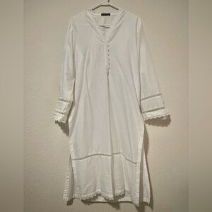 White Shalwar Kameez Pakistani Dress 100% cotton